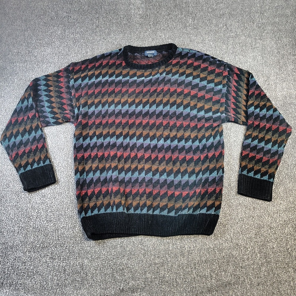 xl Dockers sweater grandpa geometric sweater